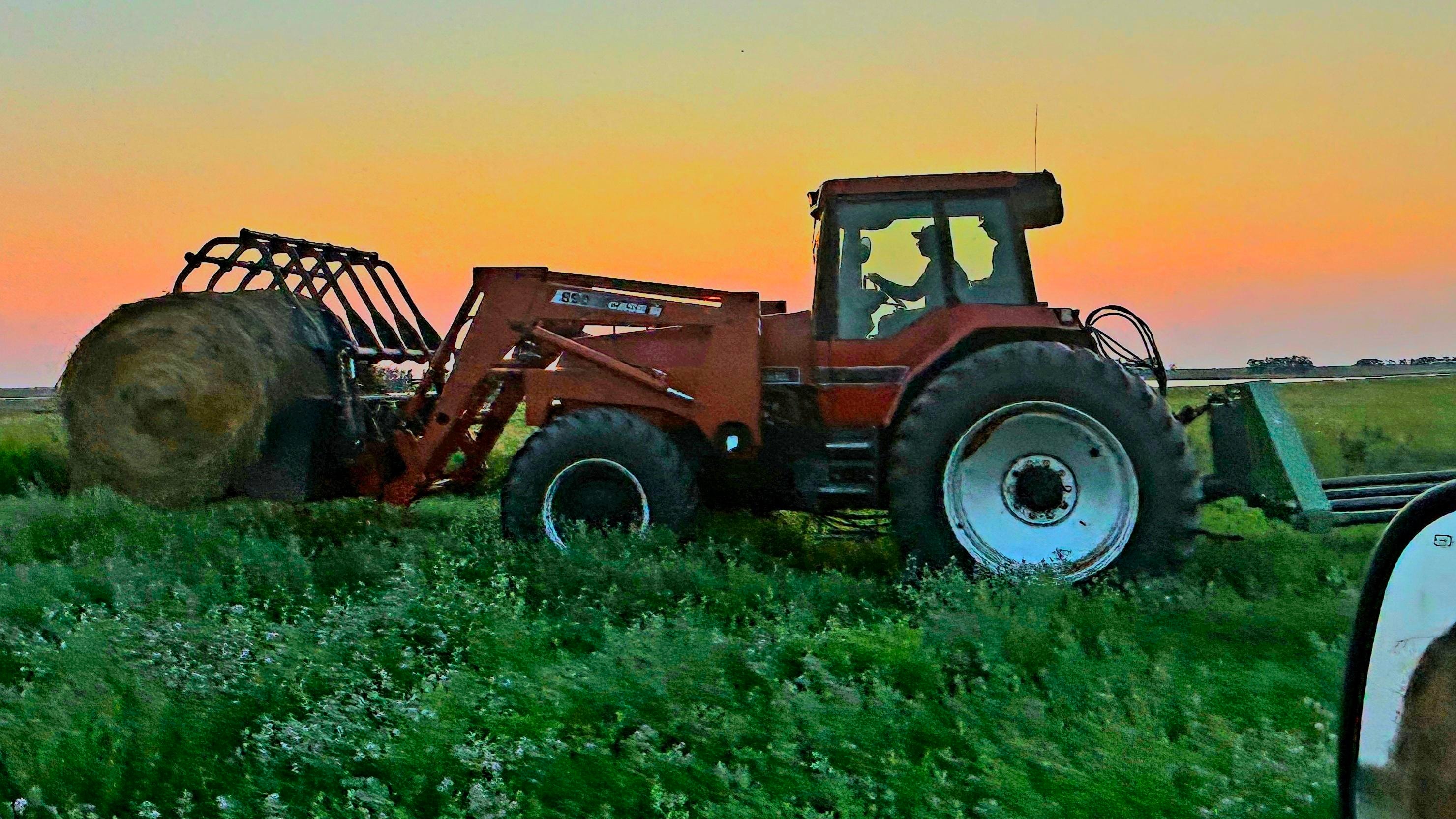 3-point bale carrier ready for ranch work